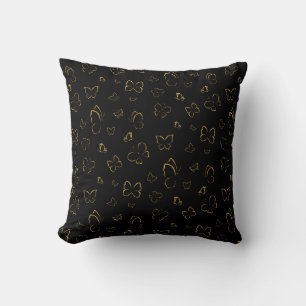 Butterfly-Gold-Muster Kissen