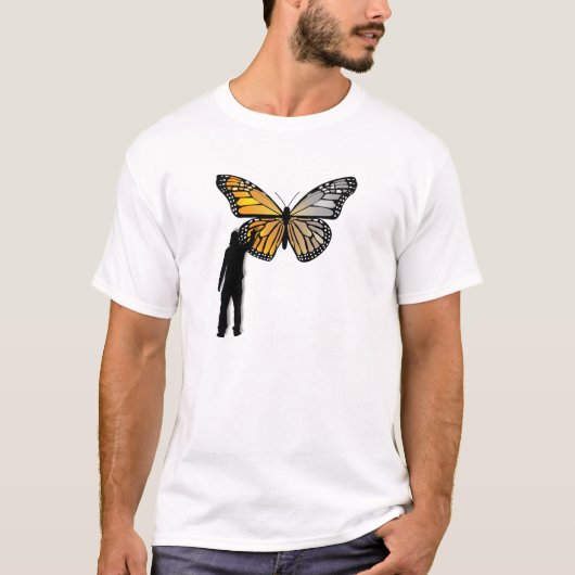 Butterfly Graffiti Funny T - Shirt (Vorderseite)