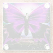 Butterfly Graffitis Glasuntersetzer (Rückseite)