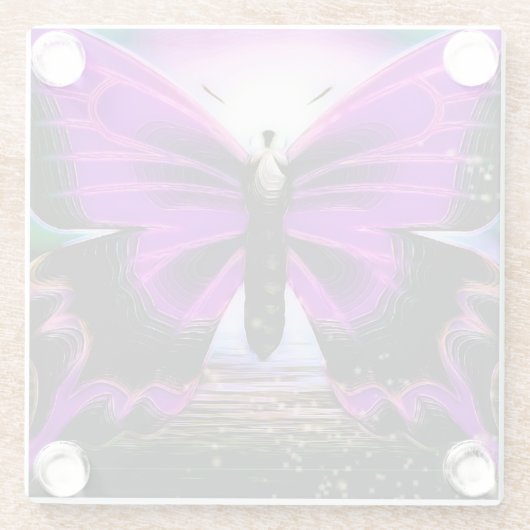 Butterfly Graffitis Glasuntersetzer (Rückseite)