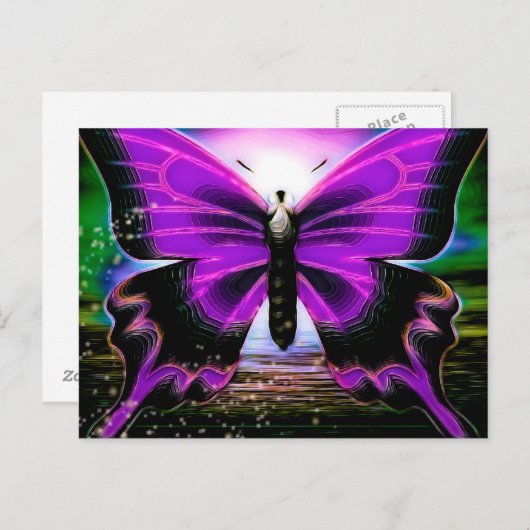 Butterfly Graffitis Postkarte (Vorne/Hinten)