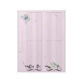 Butterfly Grand Staff Extra Wide Rule Kids Music Notizblock (Rotiert)