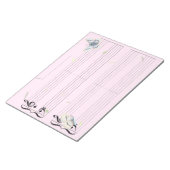 Butterfly Grand Staff Extra Wide Rule Kids Music Notizblock (angewinkelt)