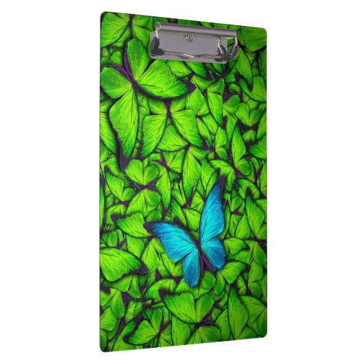 Butterfly Green Blue Hive | Schmetterlingsklammer Klemmbrett (Rechts)