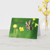 Butterfly Greeting Gard Karte (Gelbe Blume)