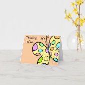 Butterfly Greetings Karte (Gelbe Blume)
