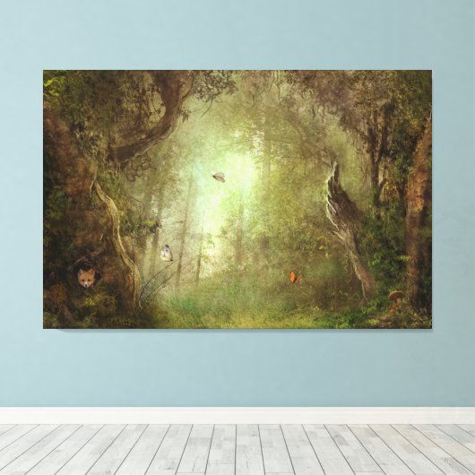 Butterfly Grove Wrapped Canvas Leinwanddruck (Insitu (Holzboden))