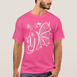 Butterfly Grunge Fairycore Ästhetik Letter Y Mono T-Shirt