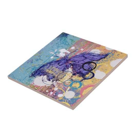 Butterfly Grunge Fliese (Seite)