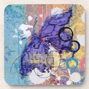 Butterfly Grunge Getränkeuntersetzer