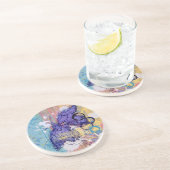 Butterfly Grunge Sandstein Untersetzer (Seite)