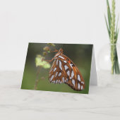 Butterfly Gulf Fritillary Passion Orange Gepunktet Karte (Vorderseite)
