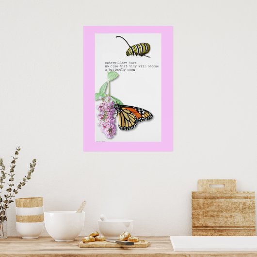 Butterfly Haiku-Plakat Poster (Küche)