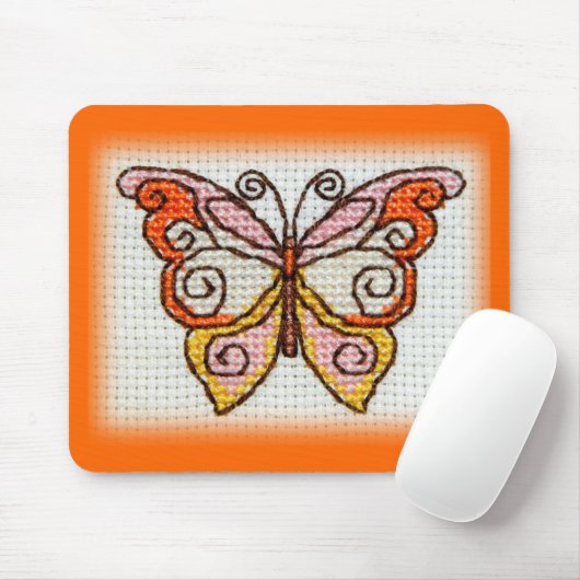 Butterfly-Handstickerei Mousepad (Mit Mouse)