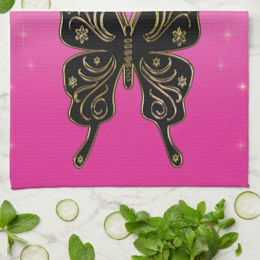 Butterfly-Handtuch Küchentuch (Gefaltet)