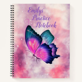 Butterfly Handwriting Practice Book Notizblock