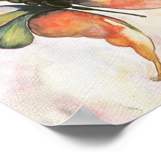 Butterfly Happiness Premium Leinwand Poster (8x10) (Ecke)