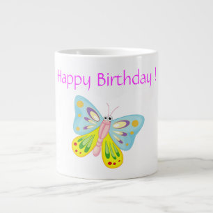 BUTTERFLY "HAPPY BIRTHDAY" Jumbo-Tasse