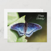 Butterfly Happy Birthday Postcard Postkarte (Vorne/Hinten)