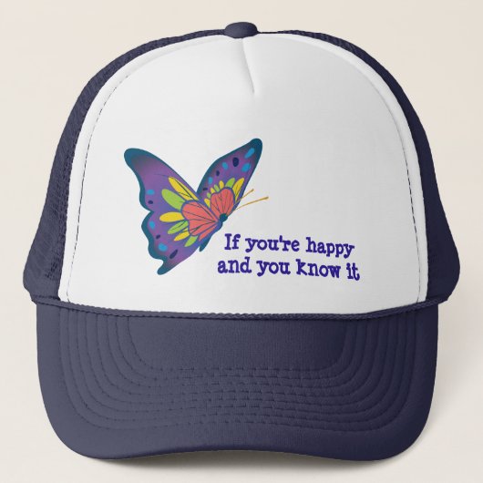 Butterfly Hat - Happy Hat Truckerkappe (Vorderseite)