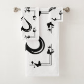 "Butterfly & Heart" Bath Towell Set (Insitu)