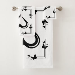 "Butterfly & Heart" Bath Towell Set