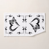 "Butterfly & Heart" Bath Towell Set (Handtuch)