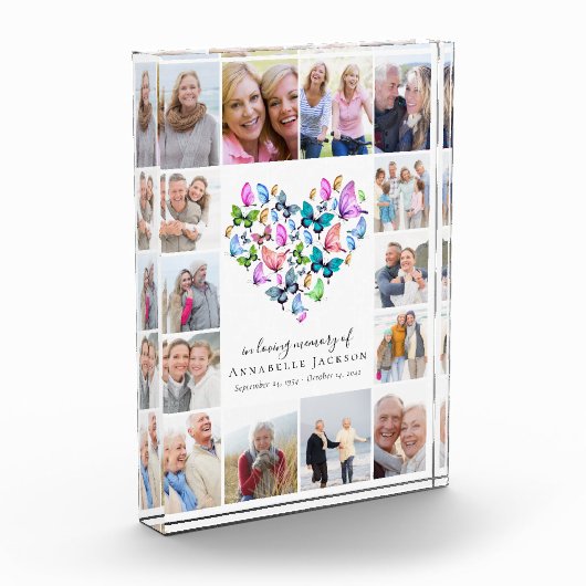 Butterfly Heart Collage Foto Block (Links)