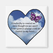 Butterfly Heart Gedicht Magnet (Vorne)