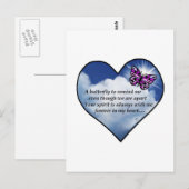Butterfly Heart Gedicht Postkarte (Vorne/Hinten)