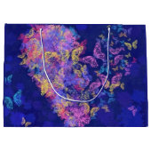 Butterfly Heart Geschenktasche Große Geschenktüte (Rückseite)