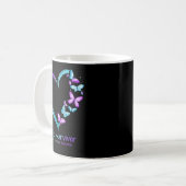 Butterfly Heart Im A Survivor Suicide Prevention Kaffeetasse (Vorderseite Links)
