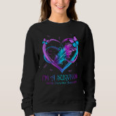 Butterfly Heart I'm A Survivor Suicide Prevention Sweatshirt (Vorderseite)