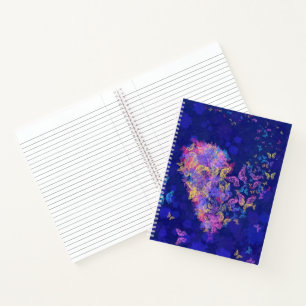 Butterfly-Heart-Notebook-Malerei Liebe Notizblock