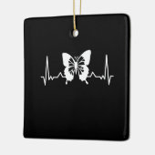 Butterfly Heartbeat Keramikornament (Links)