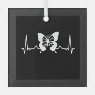 Butterfly Heartbeat Ornament Aus Glas