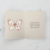 Butterfly Hearts Geburtstag Karte (Innenseite)