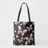Butterfly Hearts Shopping Errand Tote Bag Tasche (Vorderseite)