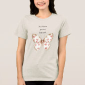 Butterfly Hearts Tri-Blend Shirt (Vorderseite)