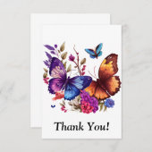 Butterfly Heaven Dankeskarte (Vorne/Hinten)