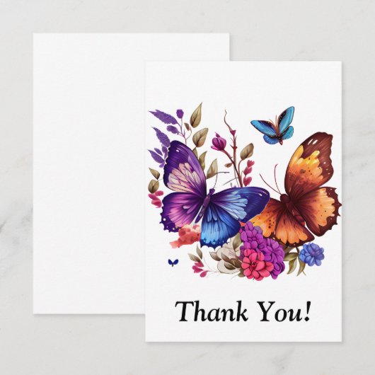 Butterfly Heaven Dankeskarte (Vorne/Hinten)