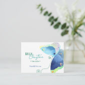 Butterfly Heaven Hair Stylist Visitenkarte (Stehend Vorderseite)