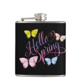 Butterfly Hello Spring Flachmann (Vorderseite)