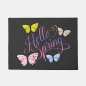 Butterfly Hello Spring Fußmatte (Vorderseite)