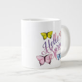Butterfly Hello Spring Jumbo-Tasse (Vorderseite Rechts)