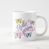 Butterfly Hello Spring Jumbo-Tasse (Rechts)