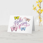 Butterfly Hello Spring Karte (Gelbe Blume)