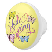 Butterfly Hello Spring Keramikknauf (Rechts)