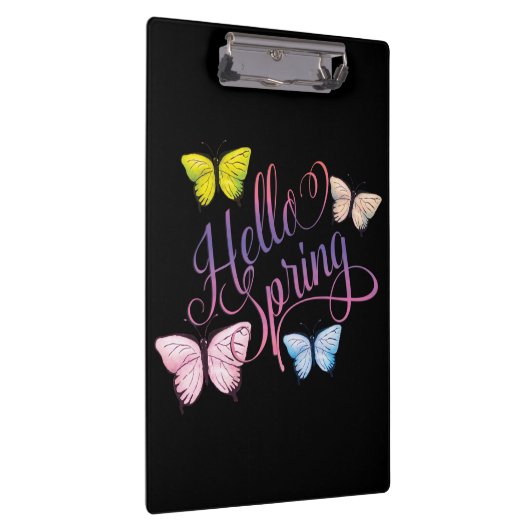 Butterfly Hello Spring Klemmbrett (Rechts)