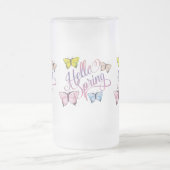 Butterfly Hello Spring Mattglas Bierglas (Mittel)